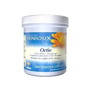 gelules d'ortie fenioux - 200 gélules pour renforcer cheveux et ongles