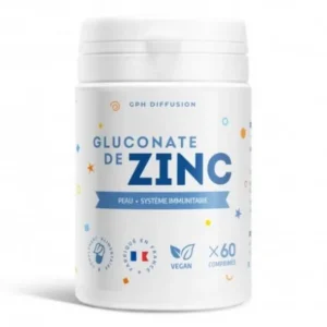 gluconate de zinc - complément alimentaire 60 comprimés pour le bien-être