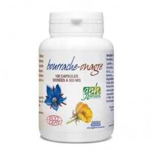 organic borage oil capsules with evening primrose - 503mg - 100 capsules