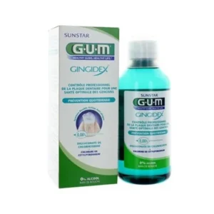 Bain de Bouche GUM Gingidex 300 ML - Antiplaque et Protection des Gencives