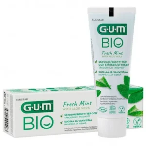 dentifrice bio à la menthe fraîche gum 75ml pour une bouche saine
