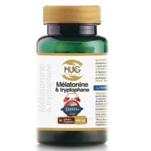 gélules de mélatonine et tryptophane 30 - hug natural pour un sommeil réparateur