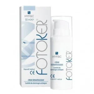 crème dermatologique fotoker 50ml - protection solaire uva/uvb 50+ | hyfac