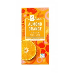 ichoc tablette orange amande 80g - chocolat éthique et délicieux