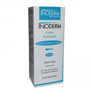 inoderm crème hydratante visage pour peaux sèches avec aloe vera