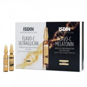 isdin flavo-c 24h pack 10+10 ampoules - traitement anti-âge et hydratation