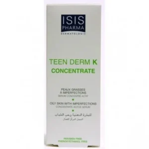 isis pharma teen derm k serum concentrate for oily skin - night treatment 30ml