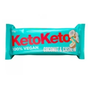 barre énergétique vegan keto keto aux noix de coco et noix de cajou 50g