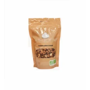 cacahuètes à l'ail noir biologiques - la maison d'ail noir 180g