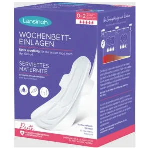 serviette maternité post-partum lansinoh - 10 unités