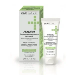 émulsion séborégulatrice aknorm - lca pharma 40ml pour peau nette et hydratée