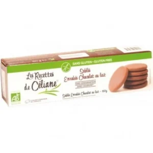 sablés enrobés chocolat au lait bio sans gluten - les recettes de céliane 150g