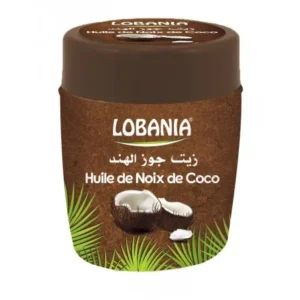 huile de noix de coco lobania 200g - soin hydratant pour peau, cheveux et visage