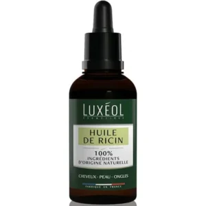 huile de ricin naturelle luxéol 50ml – soin complet pour cheveux, peau & ongles