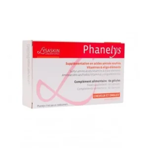 complément ongles cheveux lysaskin phanelys - 60 gélules pour croissance et qualité optimales