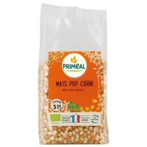 maïs pop corn bio priméal 500g - cultivé en france pour des soirées ciné inoubliables