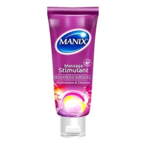 gel de massage stimulant manix 200 ml - effet chauffant et compatible préservatifs