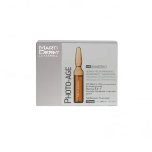 anti-photoaging ampoules martiderm platinum photo age ha+ 10 amp - proteum 89+ & vitamin c formula