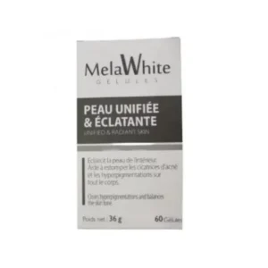 peau unifiée et éclatante : melawhite 60 gélules pour éclaircissement et uniformité