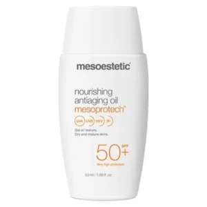 huile anti-âge spf50+ mesoestetic mesoprotech – protection solaire très élevée, 50 ml