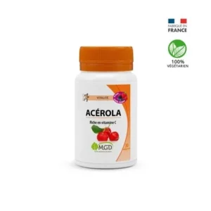 acérola bio – compléments vitamine c naturelle, 30 comprimés mgd nature