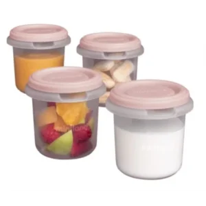 pots de conservation miniland - set 4 pots candy 200 ml hermétiques