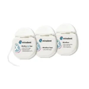 soie dentaire miradent mirafloss chx-tape 20m - bande ptfe imprégnée de chlorhexidine