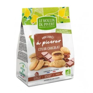 mini sablés vegan cœur chocolat bio - moulin du pivert 170g