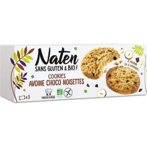 biscuits avoine au chocolat et noisettes sans gluten bio - naten cookies 120g