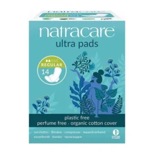 serviettes hygiéniques ultra fines natracare ultra normal à rabats - 14 unités