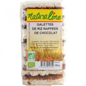 galette de riz nappées au chocolat bio naturaline 150g - snack naturel et gourmand