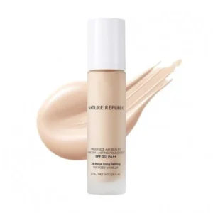 lasting foundation - nature republic provence air skin fit one day p21 rosy vanilla spf30 pa++ 32ml