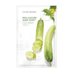 nature republic real nature cucumber mask sheet 23g – refreshing cucumber mask