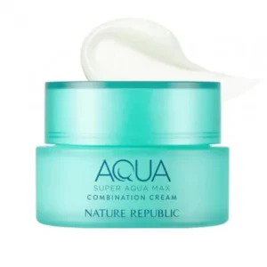 nature republic super aqua max combination watery cream 80ml - hydrating & mattifying moisturizer for normal to combination skin