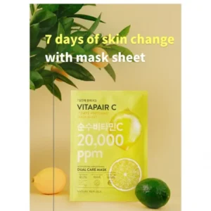 nature republic vitapair c 7days whitening mask sheet 23g – vitamin c whitening mask
