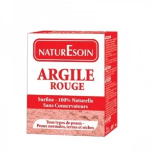 argile rouge nature soin 100g - soin naturel pour peau éclatante et purifiée