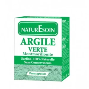 argile verte nature soin 100g - purifiante et absorbante pour peaux grasses