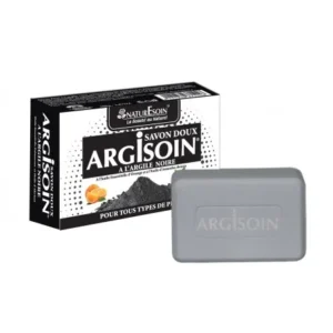 savon doux à l'argile noire nature soin - 125g, savon naturel pour tous types de peaux
