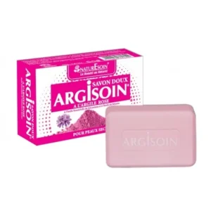 savon doux à l’argile rose nature soin - argisoin 125g pour peaux sèches