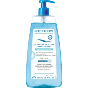gel douche micellaire dermo-apaisant neutraderm 500ml pour peaux sensibles