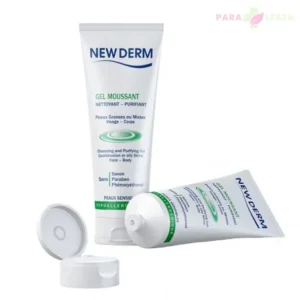 gel moussant purifiant newderm - nettoyant visage pour peaux grasses et mixtes 250ml