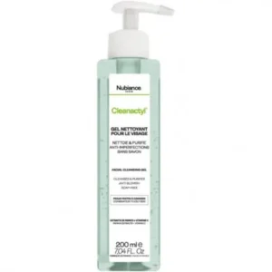 gel nettoyant nubiance cleanactyl pour peaux mixtes à grasses - 200ml