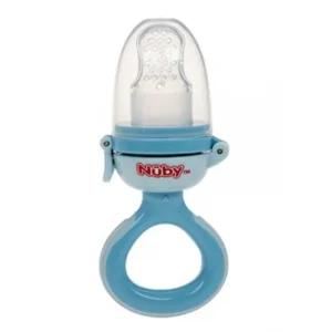 grignoteur en silicone pour bébé 6 mois - nuby, bleu