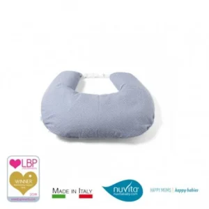 coussin d'allaitement hypoallergénique nuvita feedfriend blu bianco - respirant et imperméable