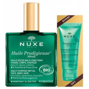huile prodigieuse néroli bio duo soin parfumé 100ml + gelée douche relaxante 30ml