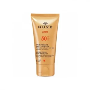 crème solaire haute protection spf 50 nuxe sun - protection anti-âge aux fleurs d'eau et de soleil 50 ml