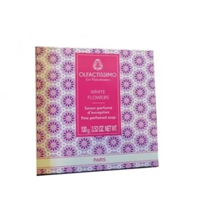 savon parfumé olfactissimo white flowers 100g - douceur naturelle au jasmin