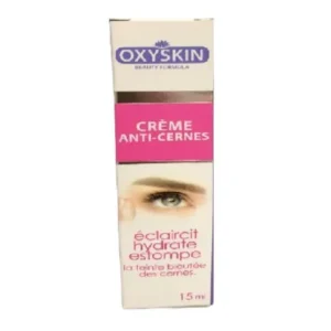 crème anti-cernes oxyskin 15ml - hydratante & estompante pour le contour des yeux