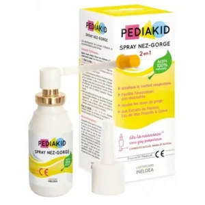 spray nez-gorge pediakid 20 ml - soulagement naturel du rhume chez l'enfant