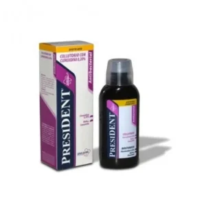 bain de bouche antibactérien président 200 ml - protection contre la plaque et la gingivite